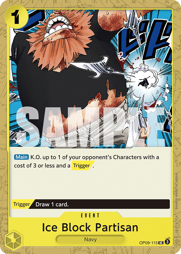 Ice Block Partisan OP09-115 One Piece Card Game