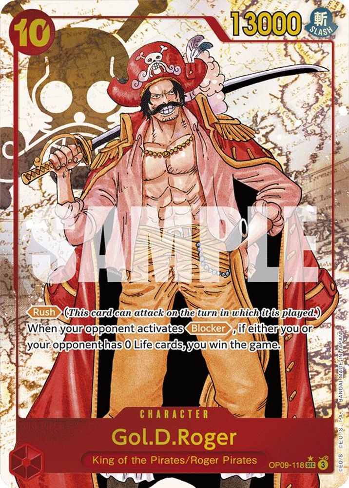 Gol.D.Roger [Alternate Art] OP09-118 One Piece Card Game