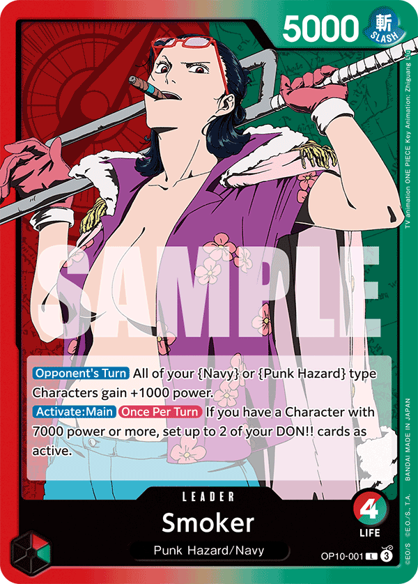 Smoker [Alternate Art] JP OP10-001 One Piece Card Game
