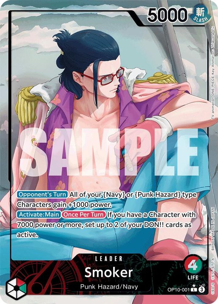 Smoker [Alternate Art] OP10-001 One Piece Card Game