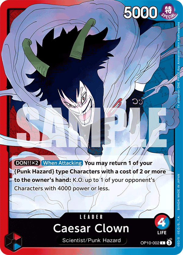 Caesar Clown [Alternate Art] JP OP10-002 One Piece Card Game