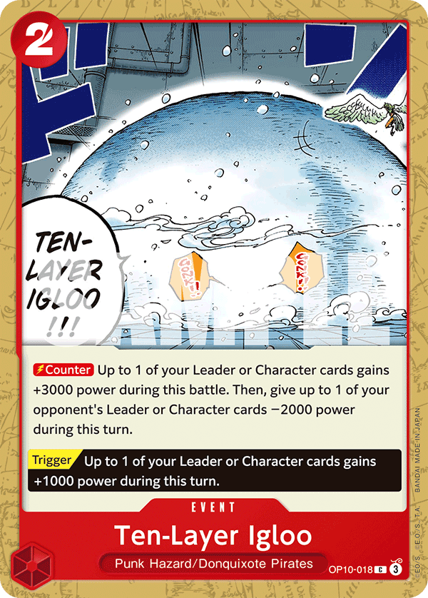 Ten-Layer Igloo [Foil PRB-02] JP OP10-018 One Piece Card Game
