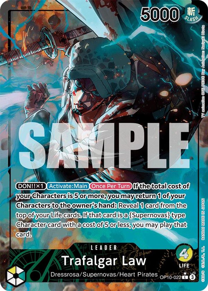 Trafalgar Law [Alternate Art] OP10-022 One Piece Card Game