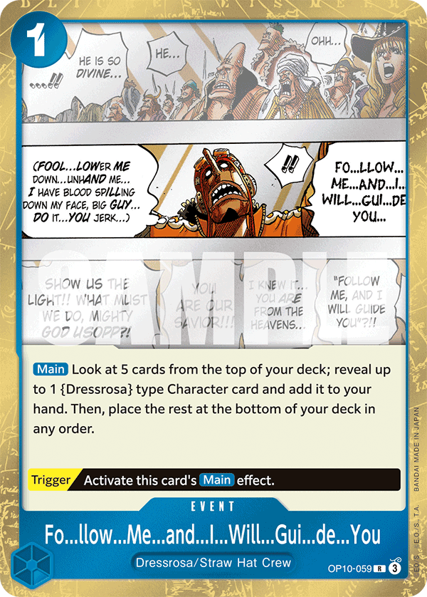 Fo...llow...Me...and...I...Will...Gui...de...You OP10-059 One Piece Card Game