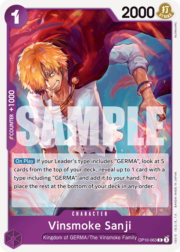 Vinsmoke Sanji OP10-063 One Piece Card Game