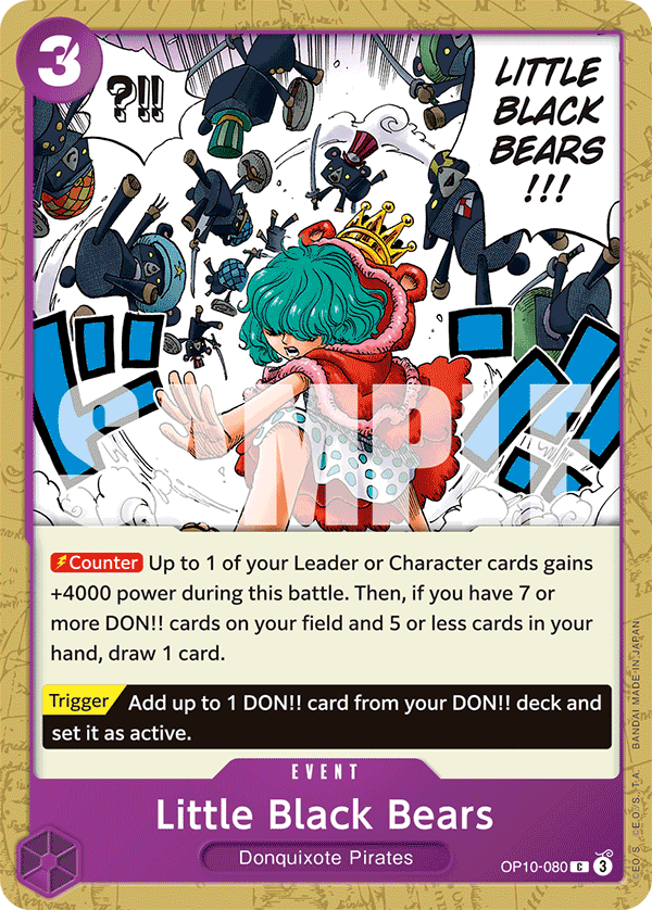 Little Black Bears OP10-080 One Piece Card Game