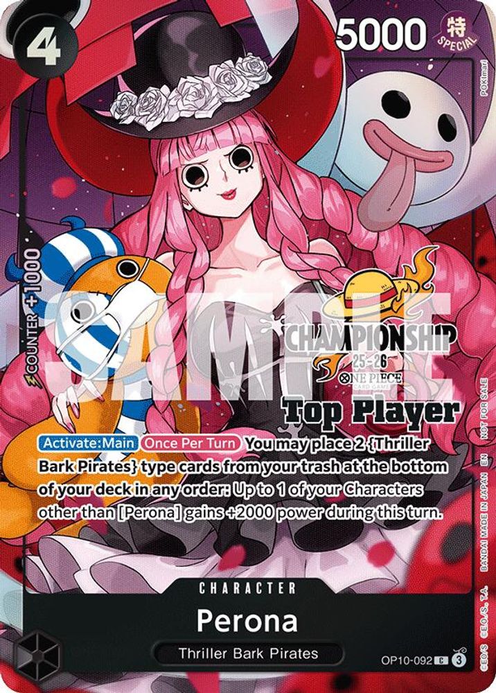 Perona [Championship Top Player] OP10-092 One Piece Card Game