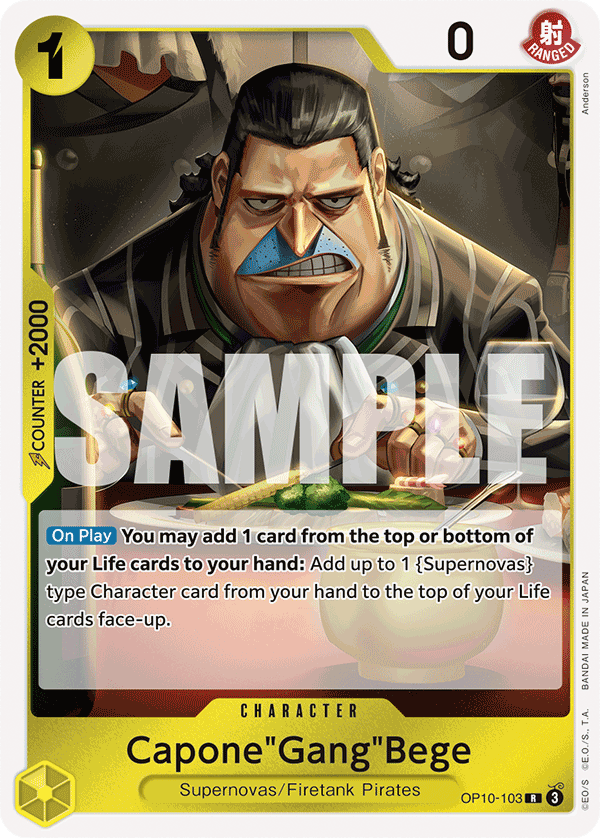 Capone"Gang"Bege OP10-103 One Piece Card Game
