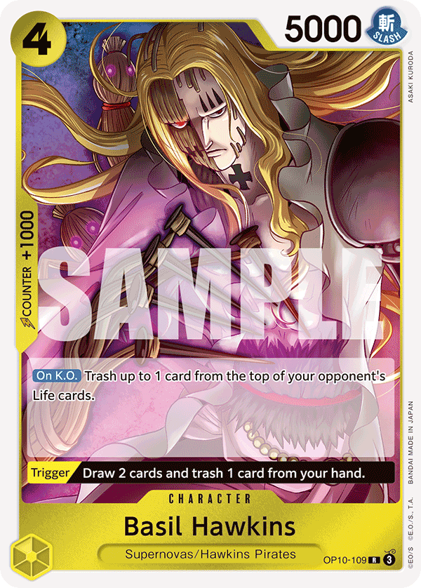 Basil Hawkins [Alternate Art PRB-02] JP OP10-109 One Piece Card Game