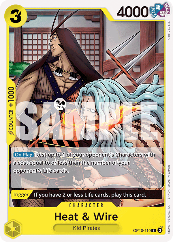 Heat &amp; Wire OP10-110 One Piece Card Game