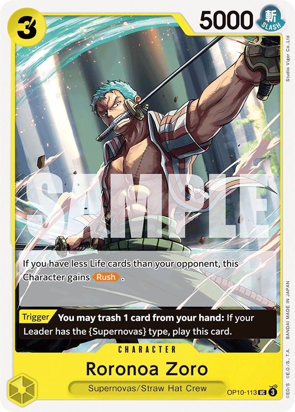 Roronoa Zoro OP10-113 One Piece Card Game