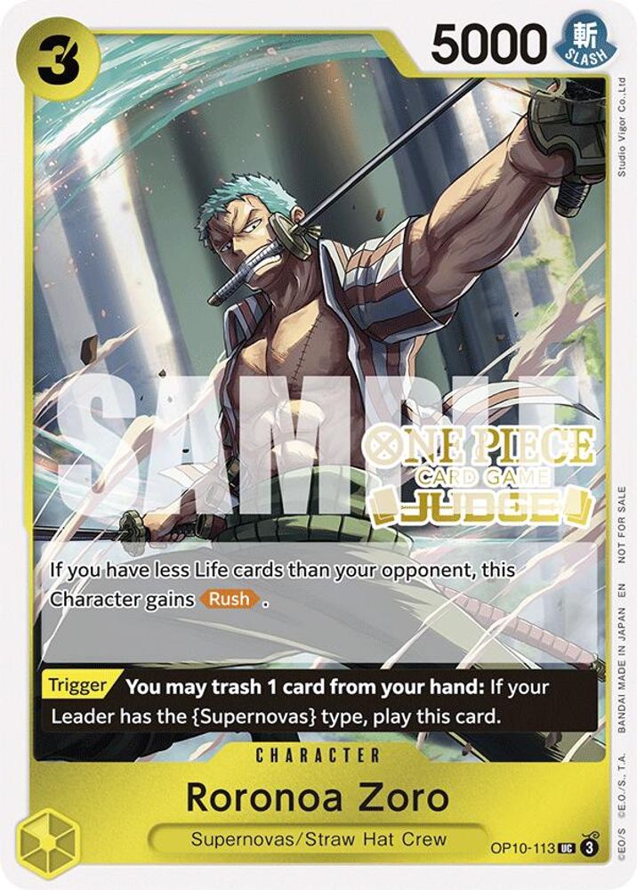 Roronoa Zoro [Judge] OP10-113 One Piece Card Game