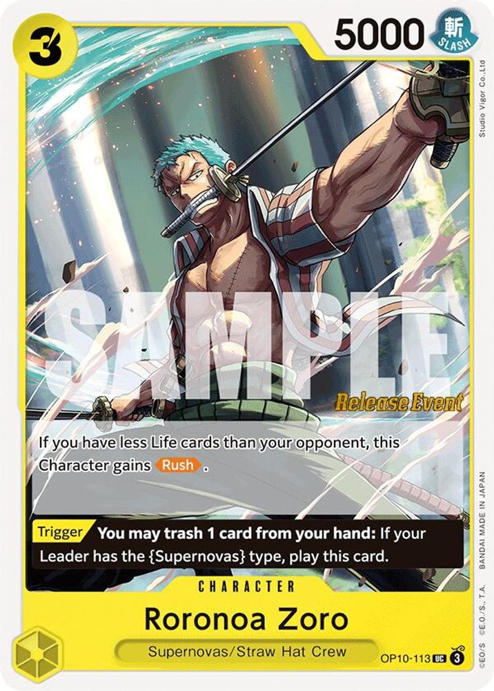 Roronoa Zoro [Release Event] OP10-113 One Piece Card Game