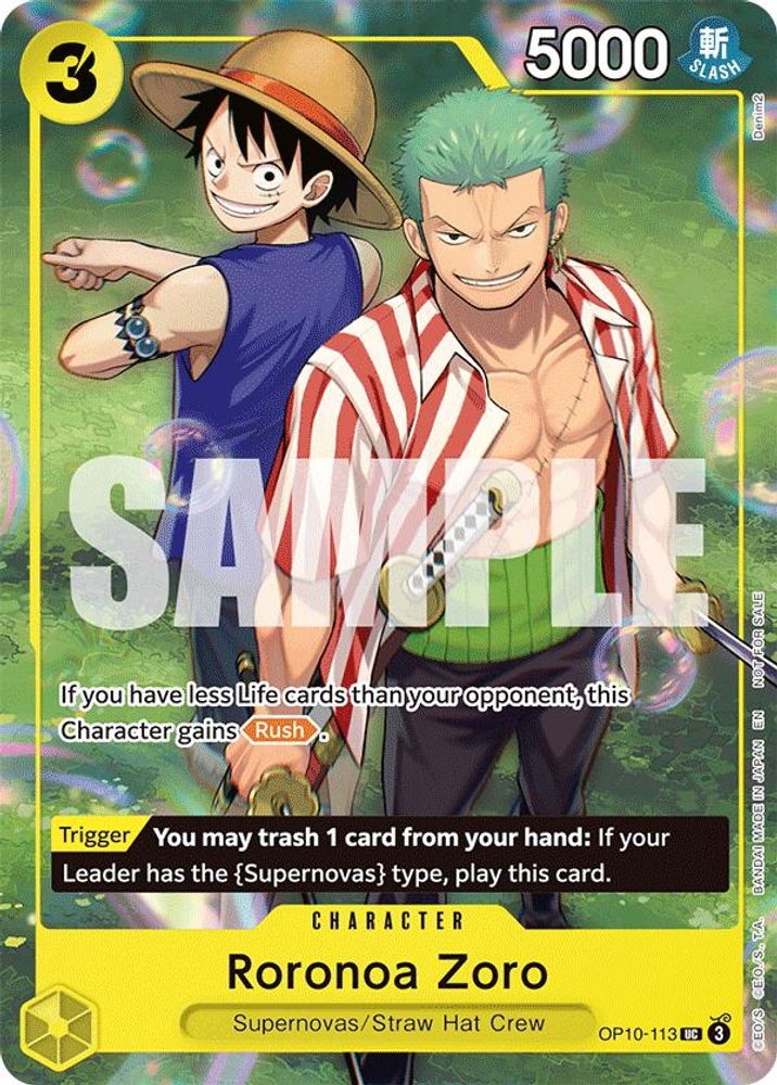 Roronoa Zoro [Set Sail Event] OP10-113 One Piece Card Game