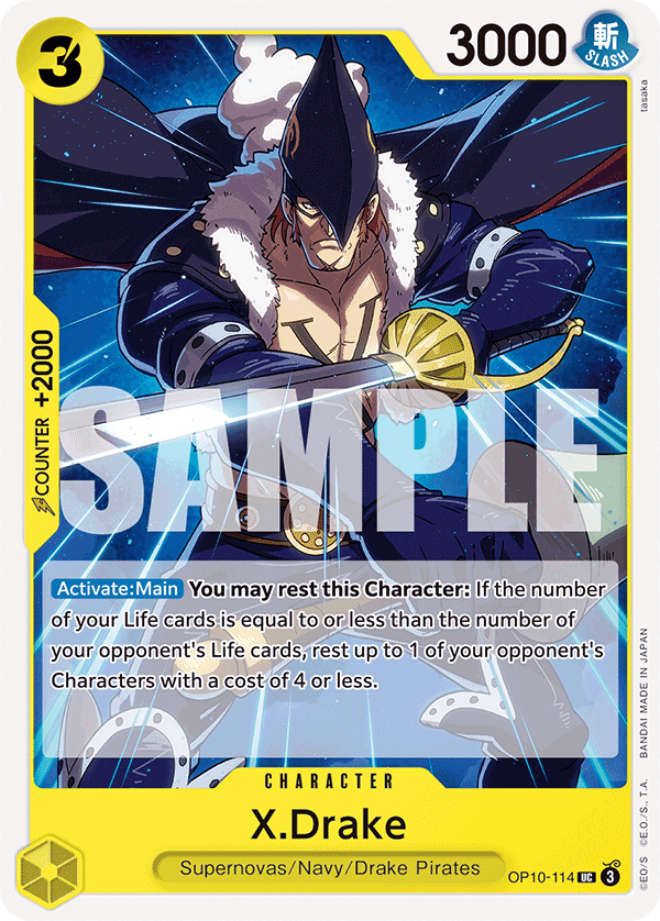 X.Drake [Foil PRB-02] OP10-114 One Piece Card Game