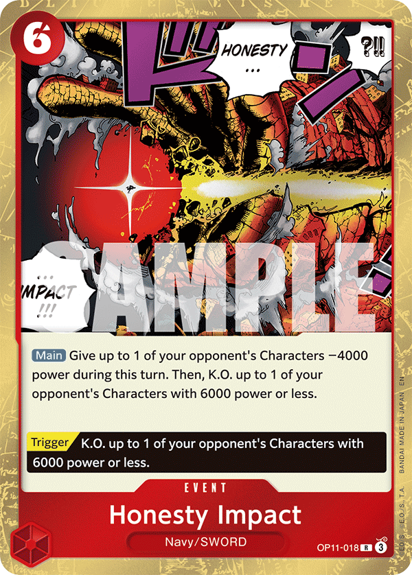 Honesty Impact [Alternate Art] JP OP11-018 One Piece Card Game