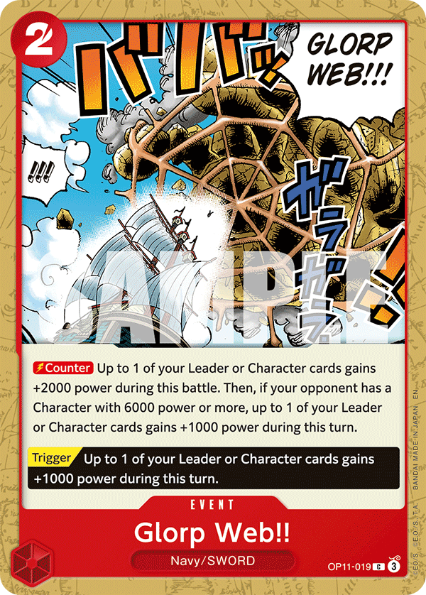 Glorp Web!! OP11-019 One Piece Card Game