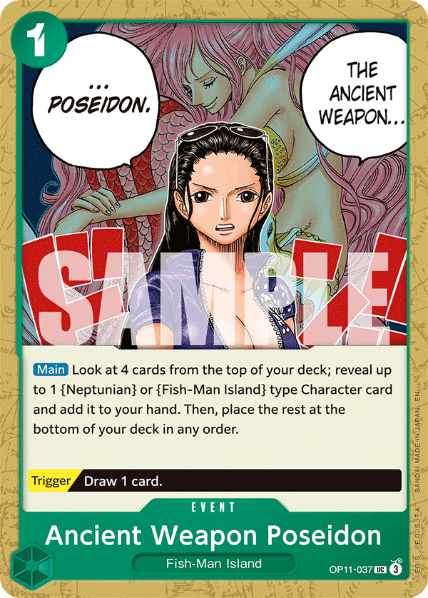 Ancient Weapon Poseidon OP11-037 One Piece Card Game