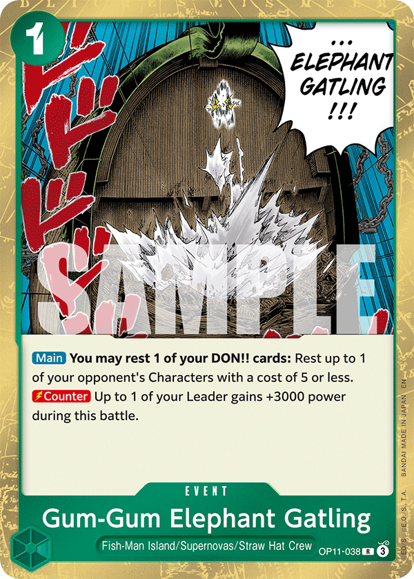 Gum-Gum Elephant Gatling OP11-038 One Piece Card Game