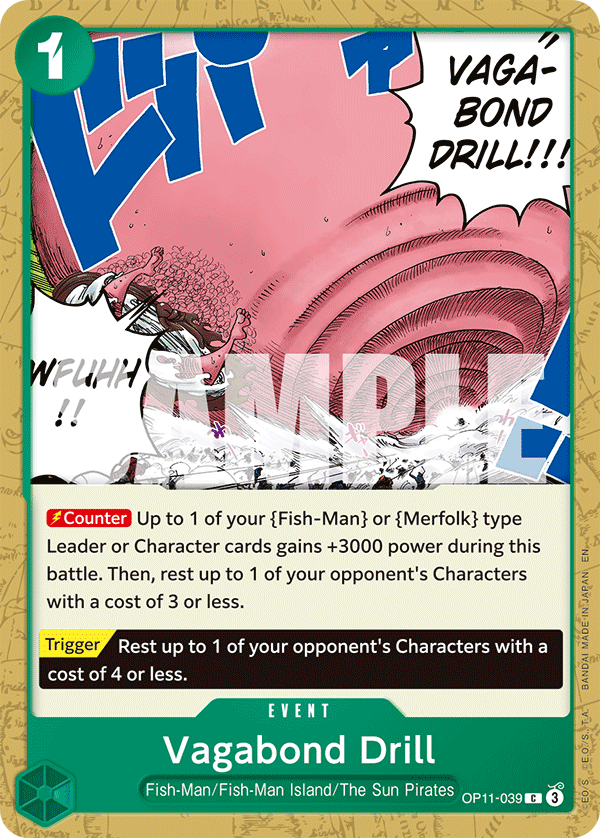 Vagabond Drill OP11-039 One Piece Card Game