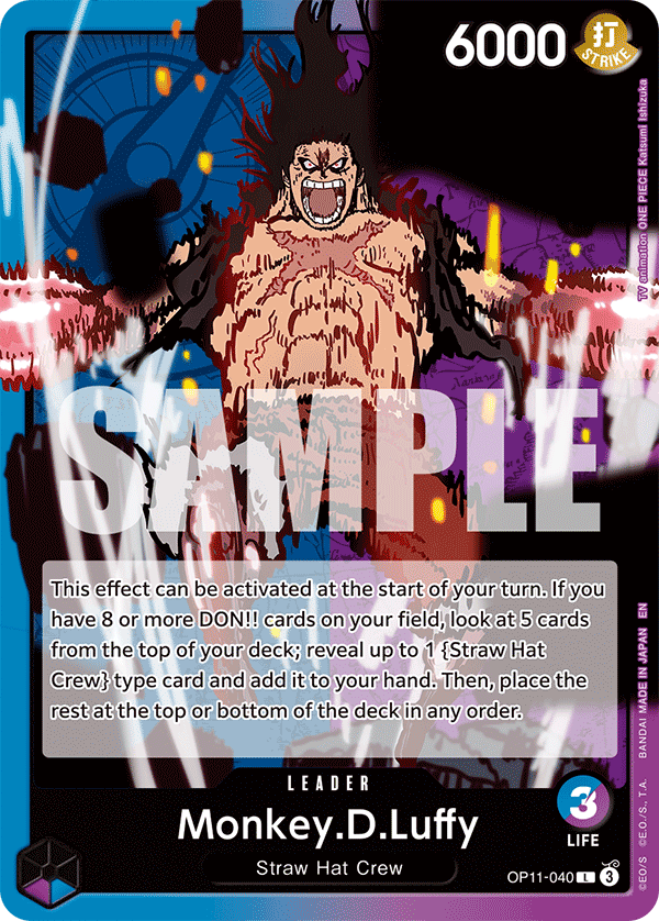 Monkey.D.Luffy [Alternate Art] JP OP11-040 One Piece Card Game