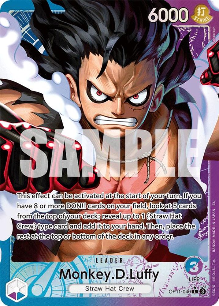 Monkey.D.Luffy [Alternate Art] OP11-040 One Piece Card Game