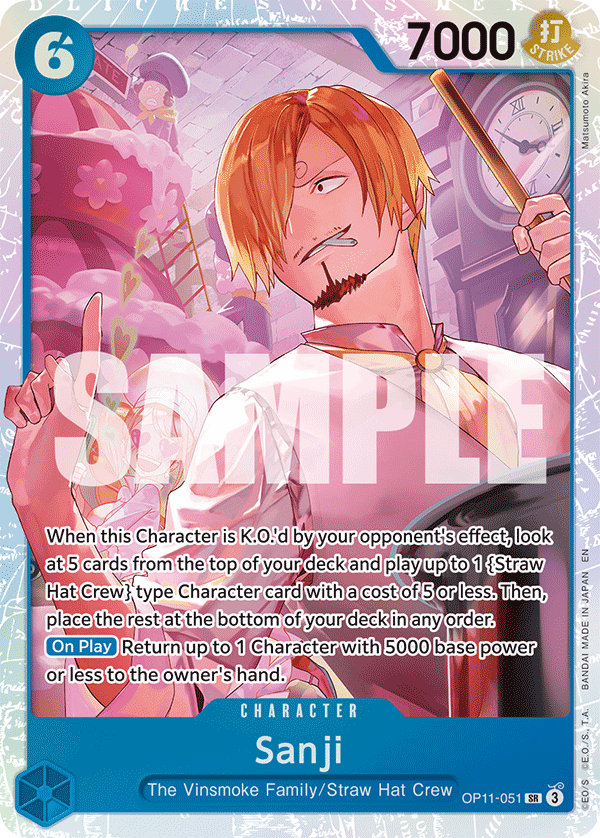 Sanji [Alternate Art] JP OP11-051 One Piece Card Game
