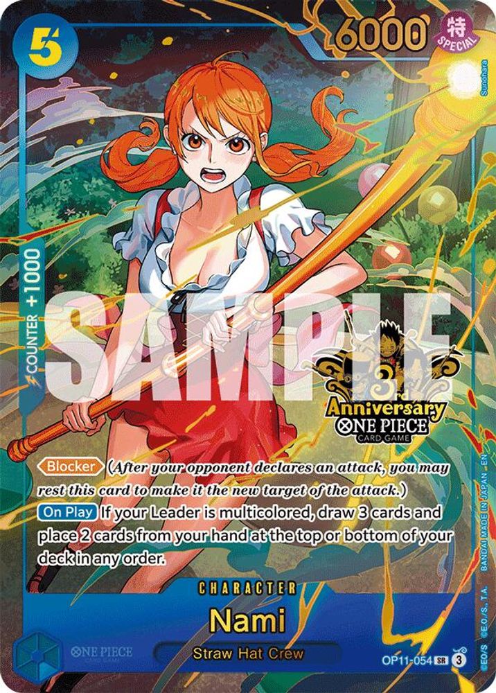 Nami [Japanese 3rd Anniversary] OP11-054 One Piece Card Game