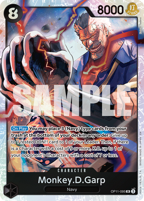 Monkey.D.Garp [Alternate Art] JP OP11-095 One Piece Card Game