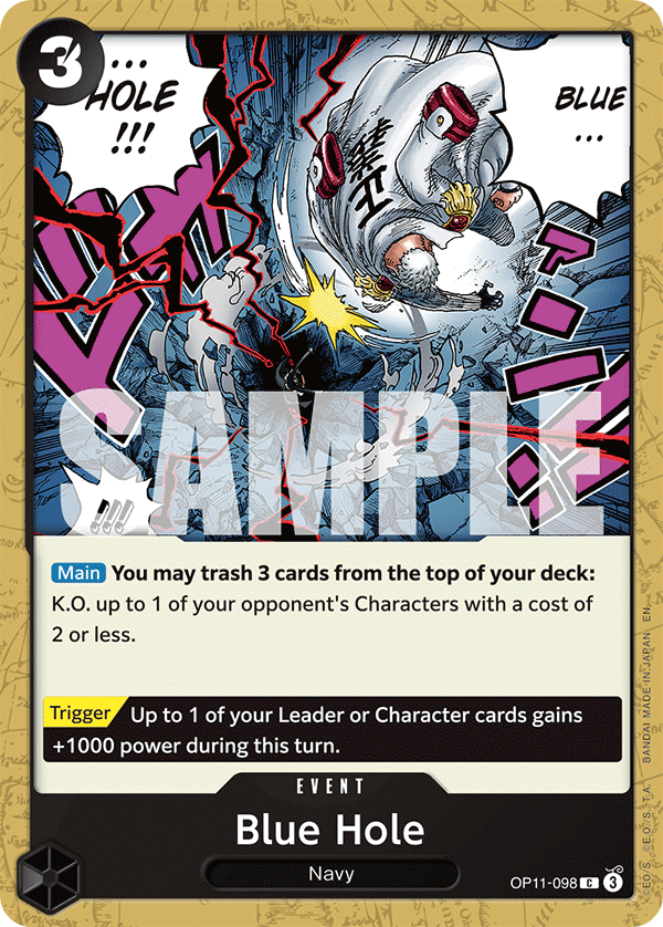 Blue Hole OP11-098 One Piece Card Game
