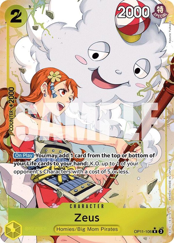 Zeus [Alternate Art] OP11-106 One Piece Card Game