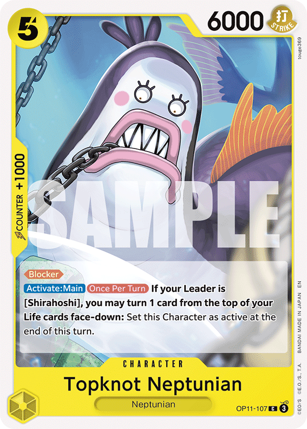 Topknot Neptunian OP11-107 One Piece Card Game