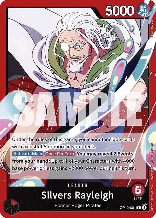 Silvers Rayleigh OP12-001 One Piece Card Game