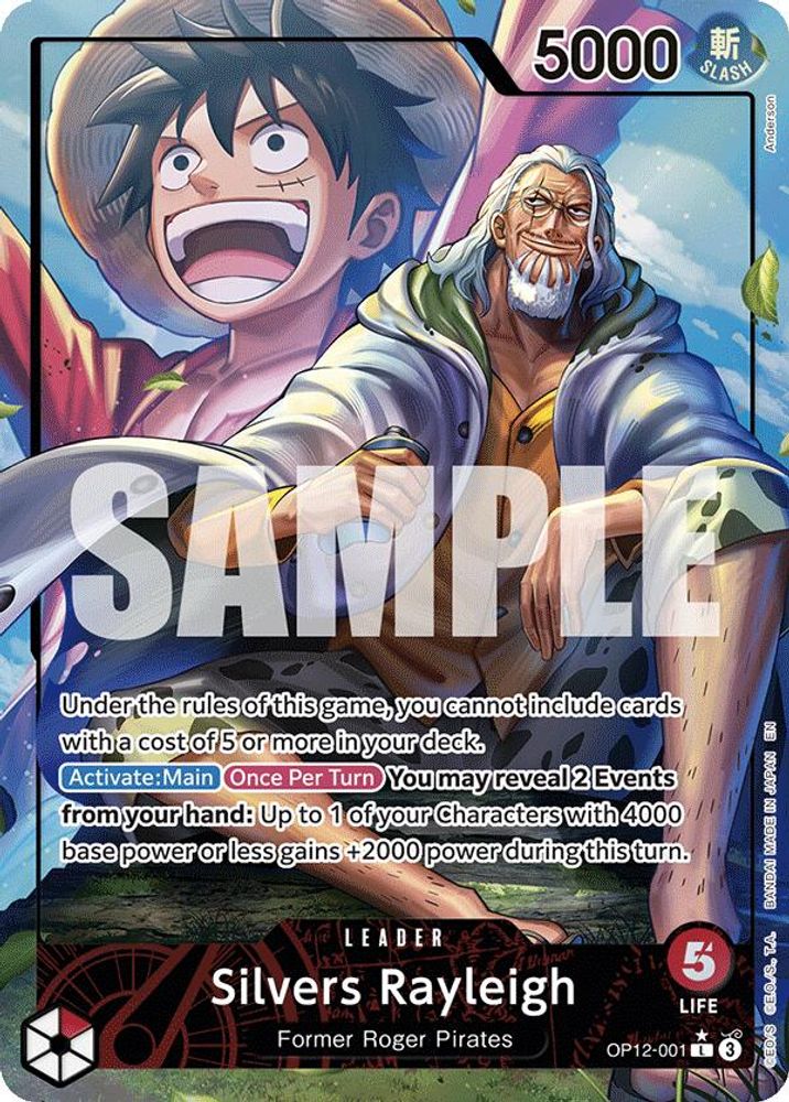 Silvers Rayleigh [Alternate Art] OP12-001 One Piece Card Game
