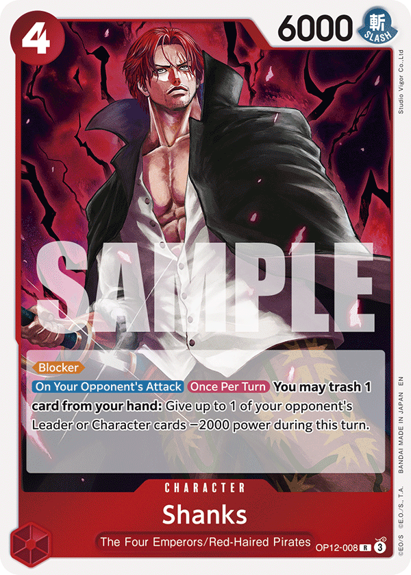 Shanks OP12-008 One Piece Card Game