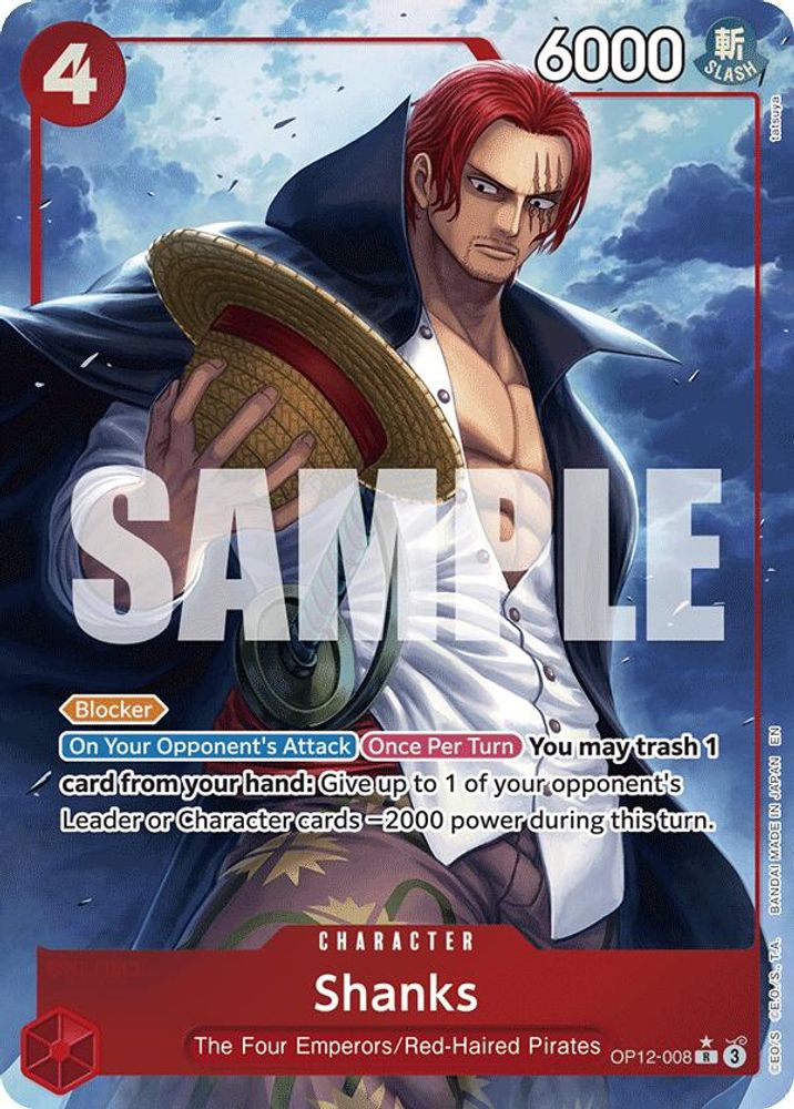 Shanks [Alternate Art] OP12-008 One Piece Card Game
