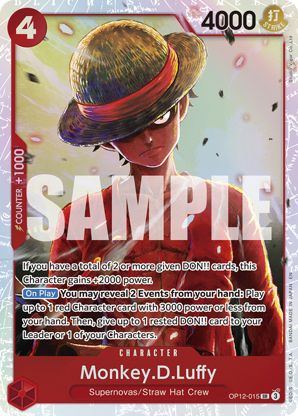 Monkey.D.Luffy [Alternate Art] JP OP12-015 One Piece Card Game