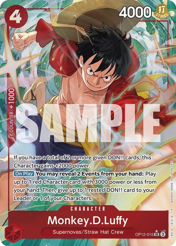Monkey.D.Luffy [Alternate Art] OP12-015 One Piece Card Game