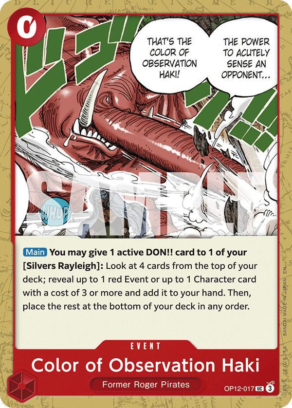 Color of Observation Haki OP12-017 One Piece Card Game