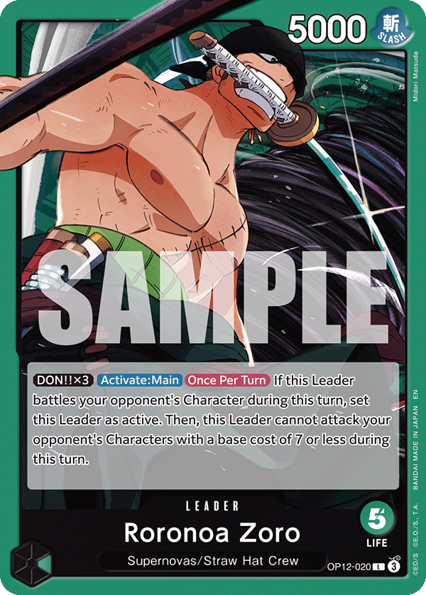 Roronoa Zoro [Playmat Limited Edition] OP12-020 One Piece Card Game