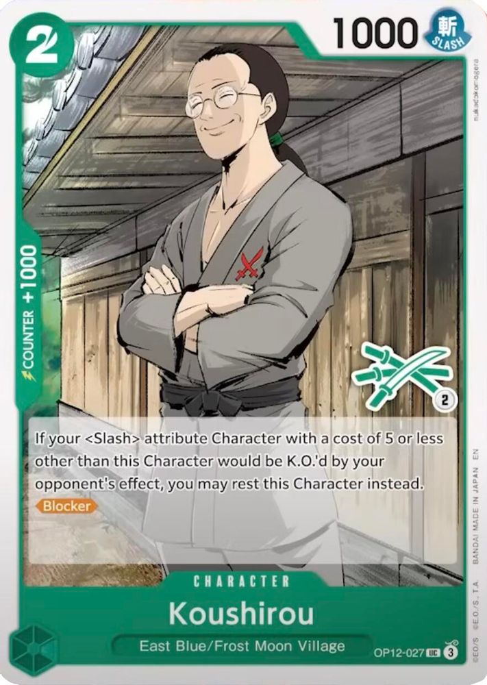 Koushirou [Zoro Deck] OP12-027 One Piece Card Game