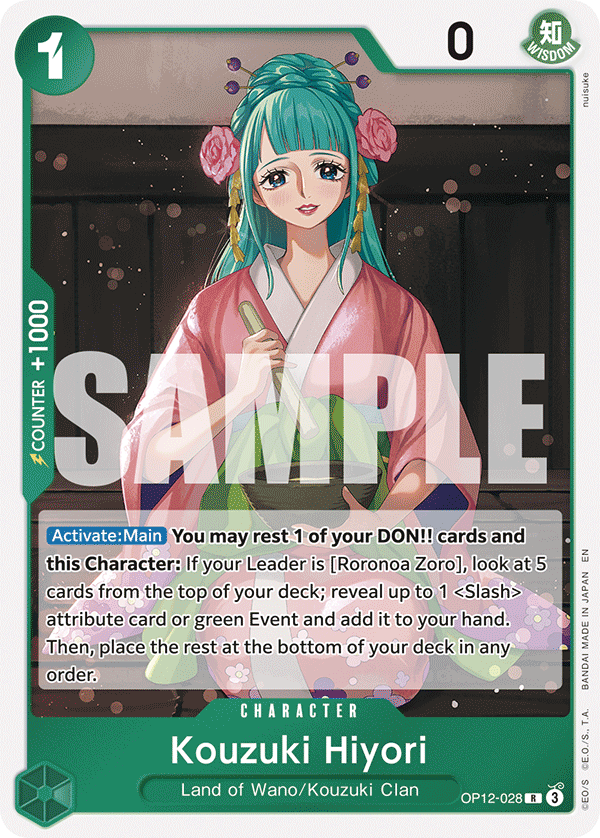 Kouzuki Hiyori [Standard Battle Pack Winner] JP OP12-028 One Piece Card Game