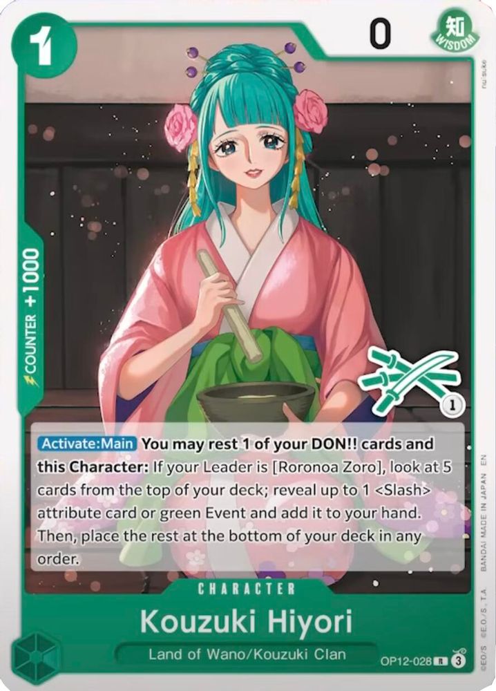 Kouzuki Hiyori [Zoro Deck] OP12-028 One Piece Card Game