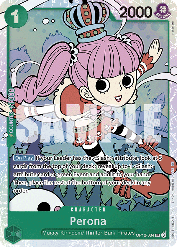 Perona [Alternate Art] JP OP12-034 One Piece Card Game