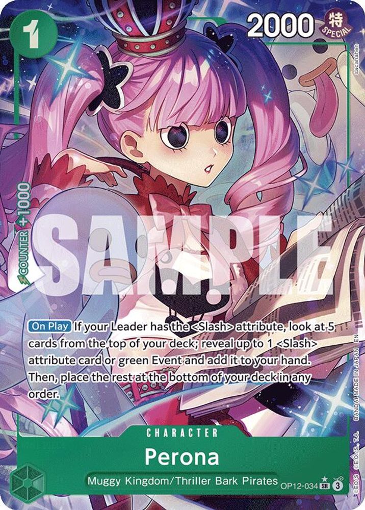 Perona [Alternate Art] OP12-034 One Piece Card Game