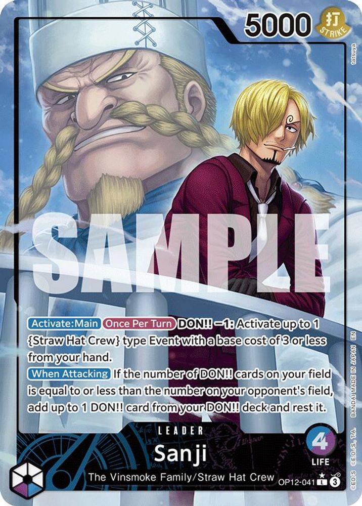 Sanji [Alternate Art] OP12-041 One Piece Card Game