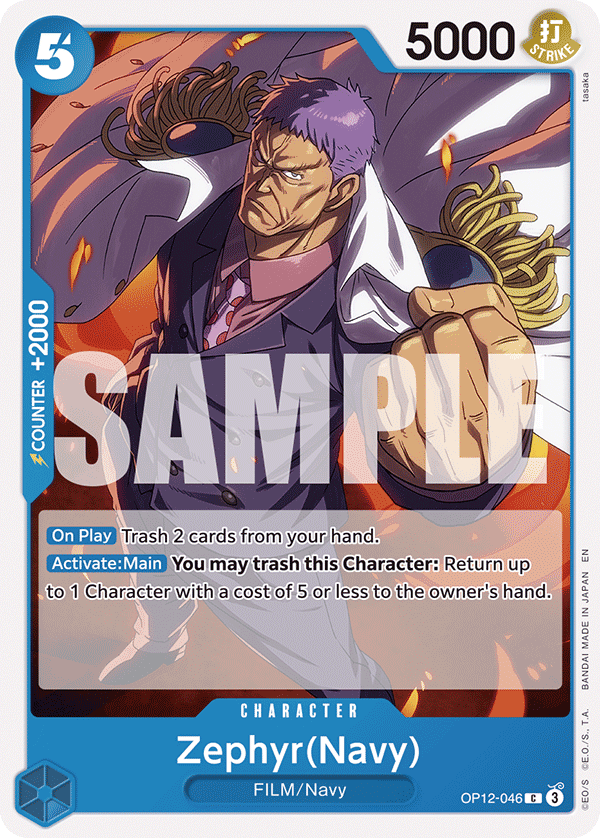 Zephyr(Navy) OP12-046 One Piece Card Game