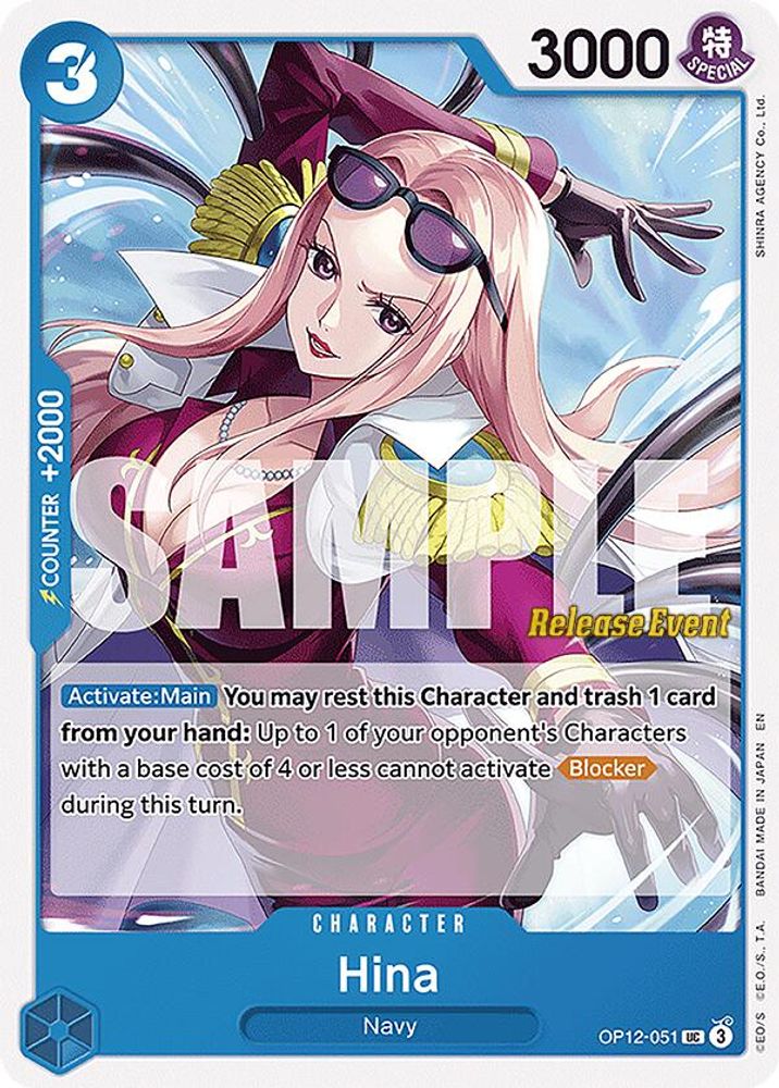 Hina [Release Event] OP12-051 One Piece Card Game