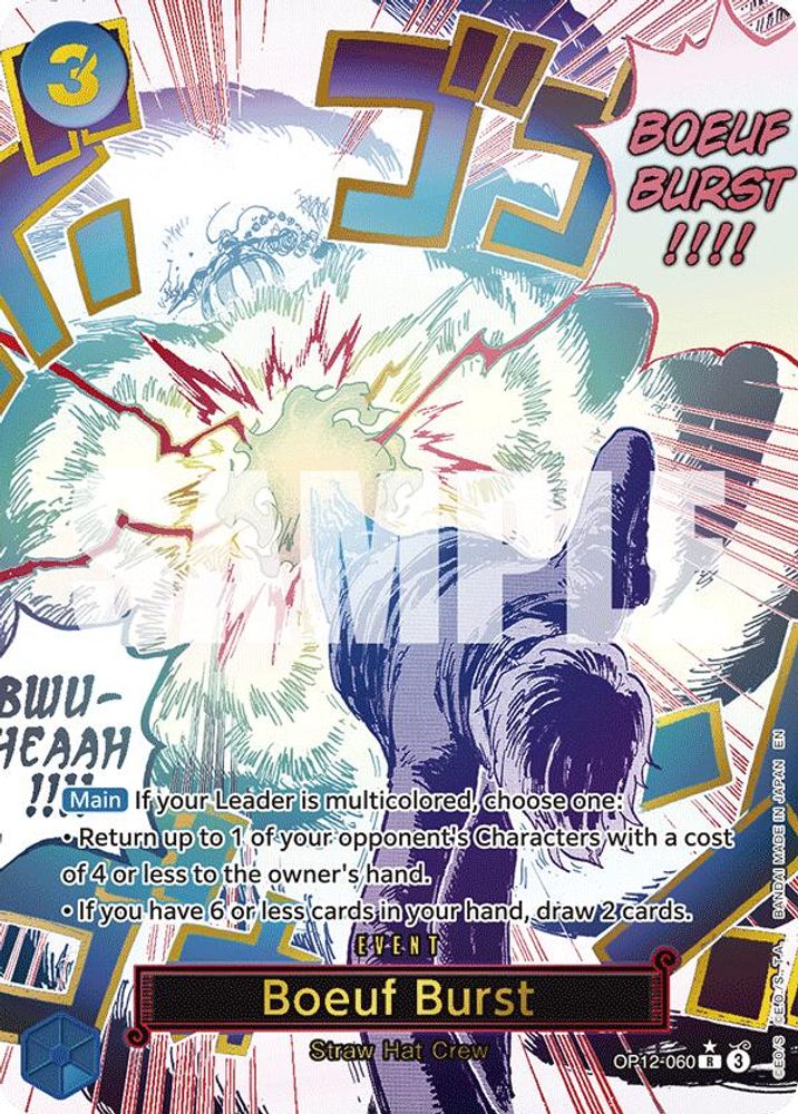 Boeuf Burst [Alternate Art] OP12-060 One Piece Card Game