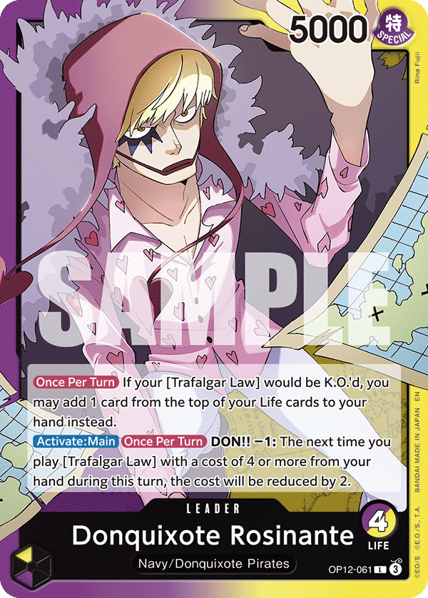 Donquixote Rosinante [Alternate Art] JP OP12-061 One Piece Card Game